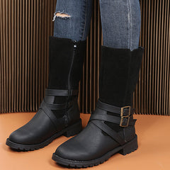 Square Heel Large Size Women's Shoe  Low Heel Casual Foot Belt