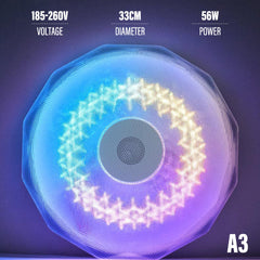 Bluetooth Ceiling Lamp Intelligent RGB Colorful Music