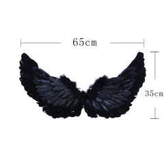 Wings Props Flower Girl Dress Up Halloween Christmas Show Feather Wings