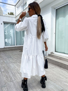 Shirt Lapel Plus Size Loose Swing Dress