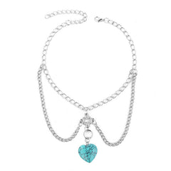 Ins Creative Delicate Turquoise Body Chain Jewelry