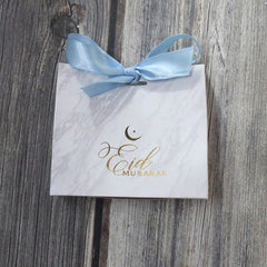 Marbled Sugar Box Eid Gift Bag Decoration Supplies