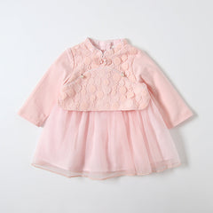 Girls' mesh skirt cheongsam dress