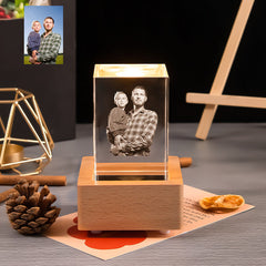 Creative Square Crystal Engraved Color Printed Photo Gift Ornaments