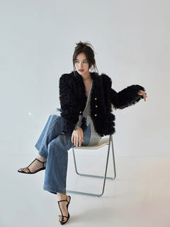 Lamb Wool Coat Women's Clothing