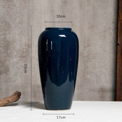 Ceramic Countertop Vase Color Glaze Landscape Flower Arrangement Ornaments