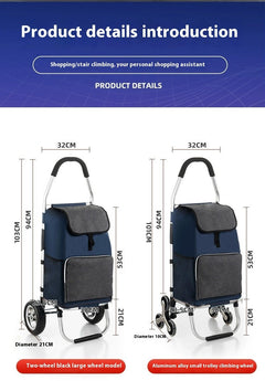 Upgraded Portable Folding Supermarket Cart