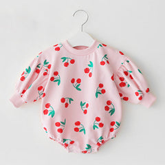 Children's cherry print romper