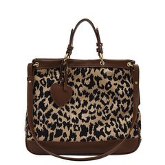 Check Houndstooth Leopard Print Personalized Daily Commuter Women's Bag