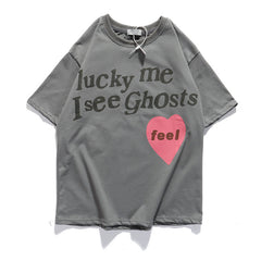 Kanye Kanye Music Festival Printed Love Half-Shirt