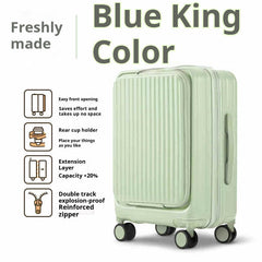 Expandable Multi Lever 20 Inch Suitcase