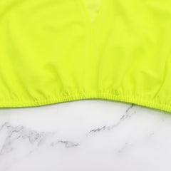 Ruffled Cropped V Neck Top Casual Shorts Summer Two-Piece Set