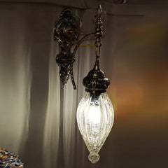 Hollow Wrought Iron Wall Lamp For Bedroom Western Restaurant