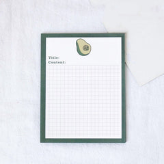 Patting Paper Cute Avocado Bear Sticky Note Book Tear