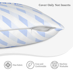 Strong And Durable Vintage Earthy Linen Patch Pocket Pillowcase