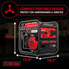 4500W Open Frame Inverter Generator w/ CO Alert DB5041C