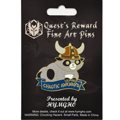 Hymgho Dice: Alternative Alignments Enamel Pin - Chaotic Awkward - Raccoon