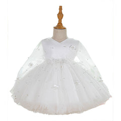White Girl One Year Old Celebration Dress Tulle Tutu Skirt