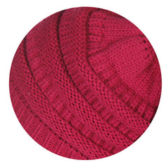 Warm Hat Thickening Not Fleece-lined Knitting Plus Fur Ball
