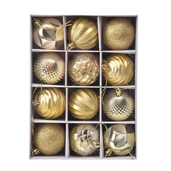 Christmas Ball Gift Box Painted Decorative Pendant Holiday Window Layout