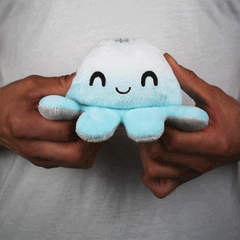 TeeTurtle Reversible Octopus: Snowflake/Sad Cloud (Mini)