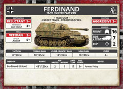 Flames of War: German Ferdinand Tank-Hunter Platoon (Mid War)