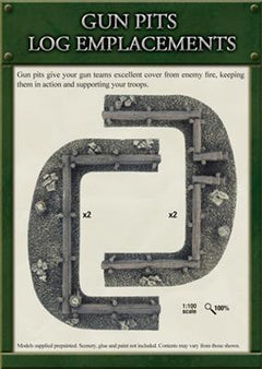 Flames of War: Log Emplacements - Gun Pit Markers