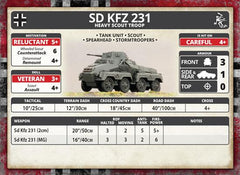 Flames of War: German SD KFZ 231 Heavy Scout Troop (Mid War)