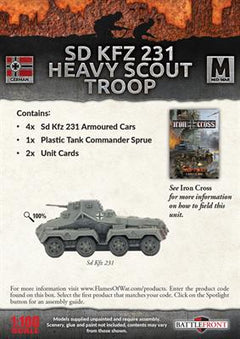 Flames of War: German SD KFZ 231 Heavy Scout Troop (Mid War)