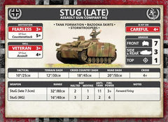 Flames of War: German StuG (Late) Assault Gun Platoon (Mid War)