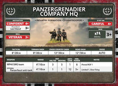 Flames of War: German Armoured Panzergrenadier Company HQ (Late War)