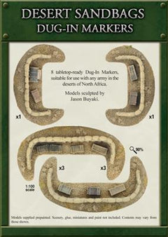 Flames of War: Desert Sandbags - Dug In Markers