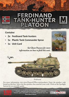 Flames of War: German Ferdinand Tank-Hunter Platoon (Mid War)
