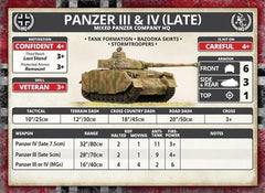 Flames of War: German Panzer III (Late) Tank Platoon (Mid War)