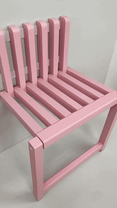 Wall-Mounted Folding Chair for Shoe Changing - Space-Saving Solid Wood Design