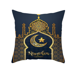 Home Fashion National Style Peach Skin Velvet Printed Cushion Cover