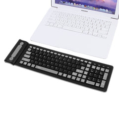 24g Wireless Mute Folding Keyboard Waterproof Silicone Portable