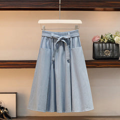 Plus Size Women's Loose And Slim Stitching Chiffon Top Suit
