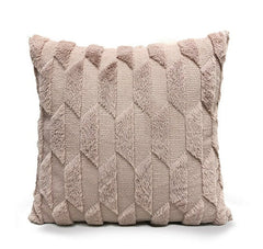 Plush Solid Color Sofa Pillowcase Living Room Cushion
