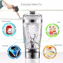 Portable Electric Protein Shaker Bottle | USB Rechargeable Mixer for Shakes, Smoothies & Coffee | BPA-Free Fitness Blender Cup