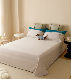 120 Brushed Four-piece Set Embroidered Cotton Quilt Cover Bedding
