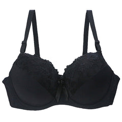 Lace Patchwork Embroidered Thin Plus Size Bra