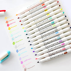 Elegant And Soft Double-headed Color Marker Pen