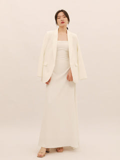 Travel Photo Light Wedding Dress With White Strap