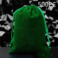 Flannel Drawstring Jewelry Solid Drawstring Pocket