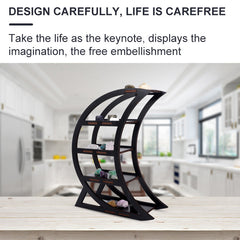 Crescent-shaped Table Decorative Shelf