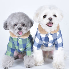 Puppy Dog Clothes Lamb Fur Collar Cotton Coat