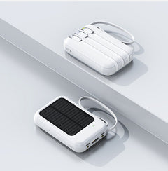 Solar Charging Unit With Cable Camping Portable Large Capacity Mobile Power Supply