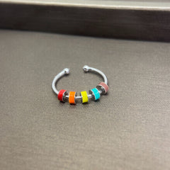 Rotating Enamel Fingertip Stress Relief Ring