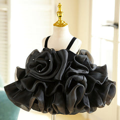 Baby Girl Summer Sling Three-dimensional Rose Princess Dress